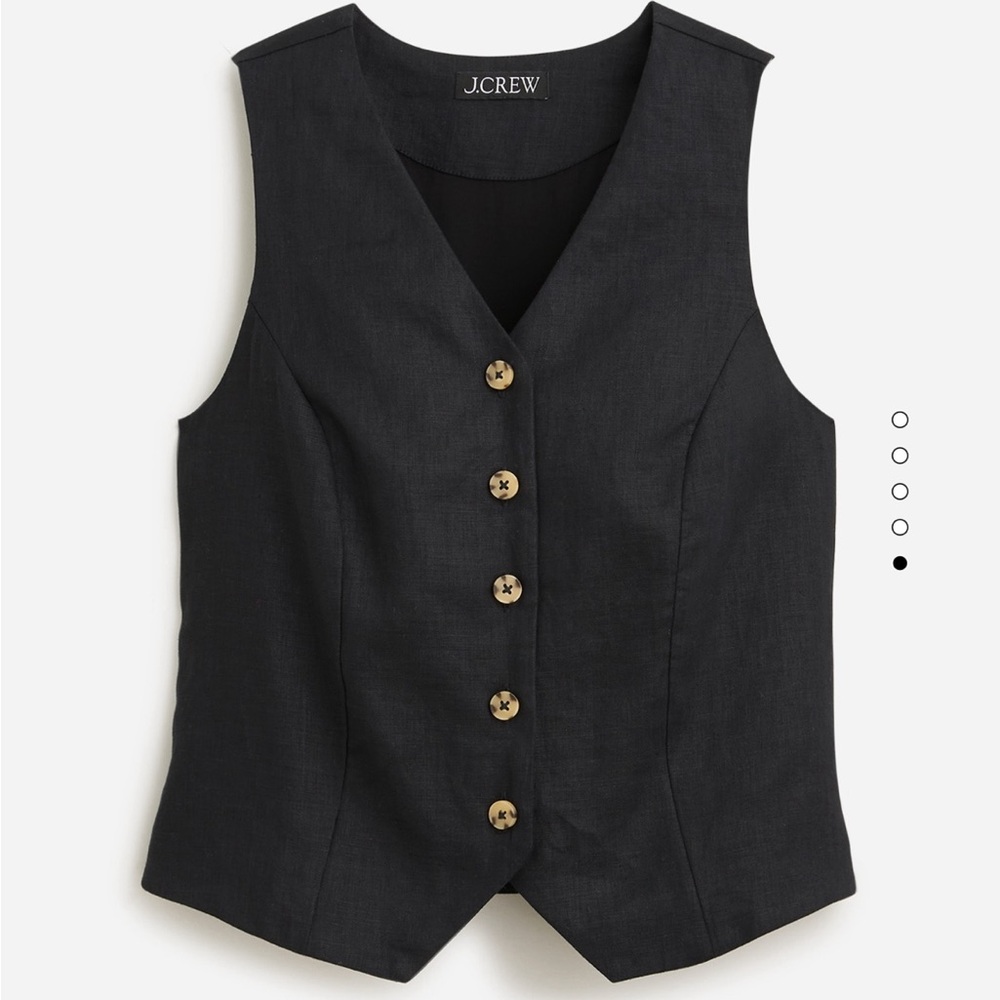 J Crew slim-fit vest in linen